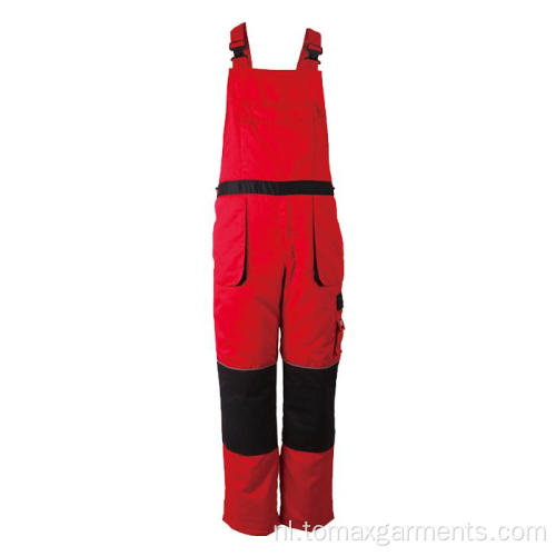 Rood met zwarte Winter Bib-broek